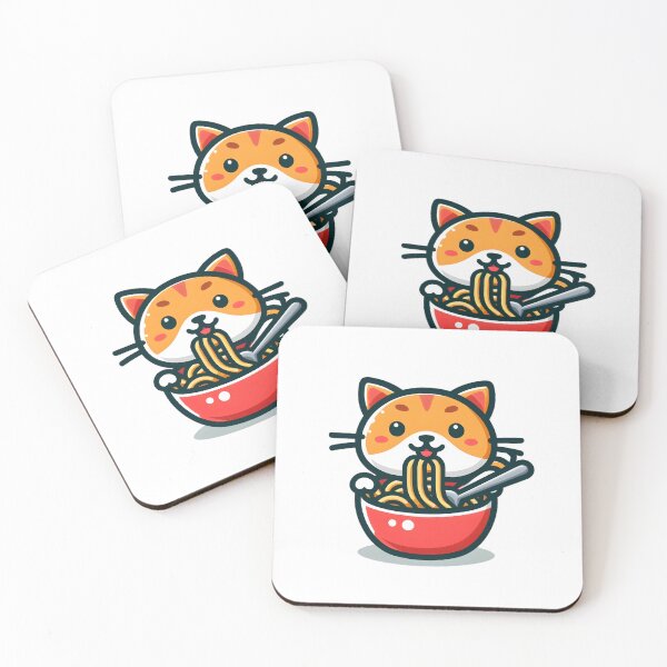 Item preview, Cat eating ramen.#16 designed and sold by ponggun.