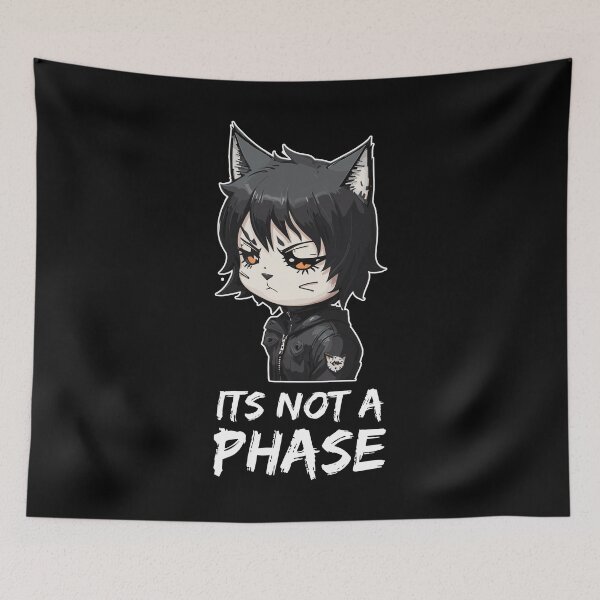 Item preview, Its Not a Phase Emo Cat Goth Black Kitten designed and sold by Peculiarts.