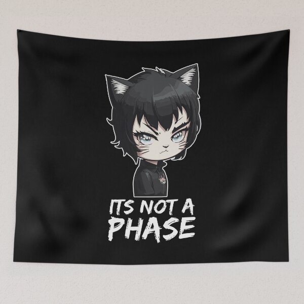 Item preview, Its Not a Phase Emo Cat Goth Black Kitten designed and sold by Peculiarts.