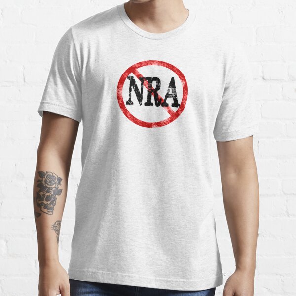 Anti NRA Badge Gun Control Vintage Retro Style Political Gear Essential T-Shirt