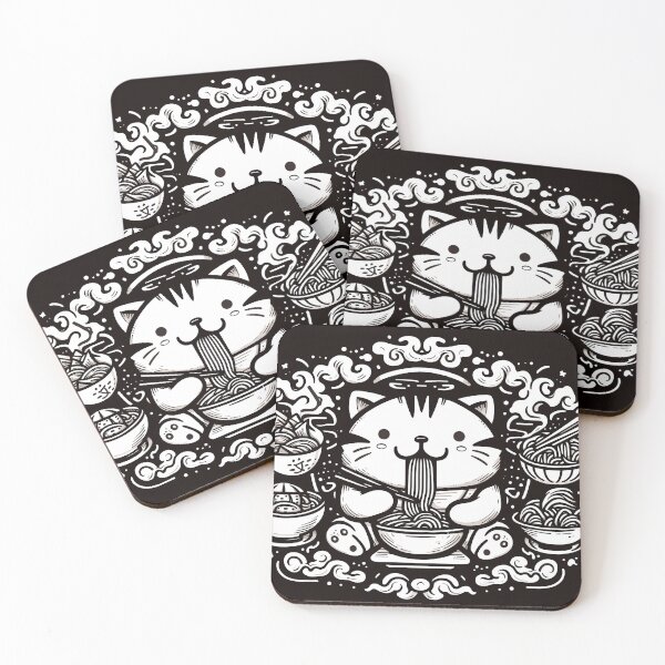 Item preview, Cat eating ramen.#17 designed and sold by ponggun.