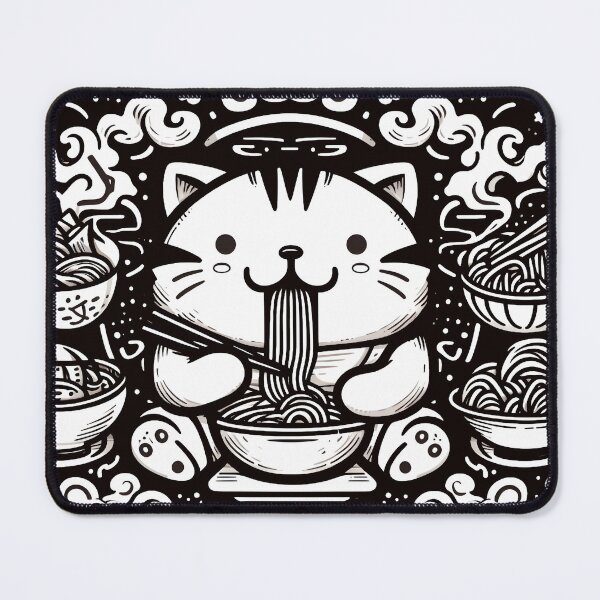 Item preview, Cat eating ramen.#17 designed and sold by ponggun.