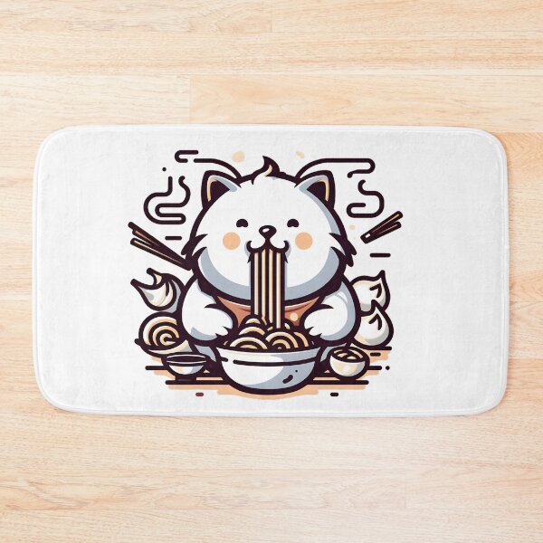 Item preview, Cat eating ramen.#19 designed and sold by ponggun.
