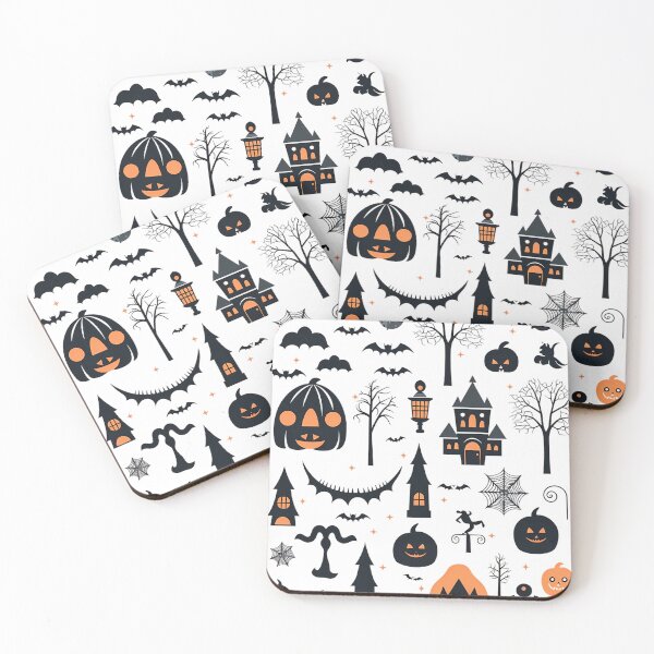 Item preview, Halloween set with black ghosts and bats designed and sold by Eastbavin.