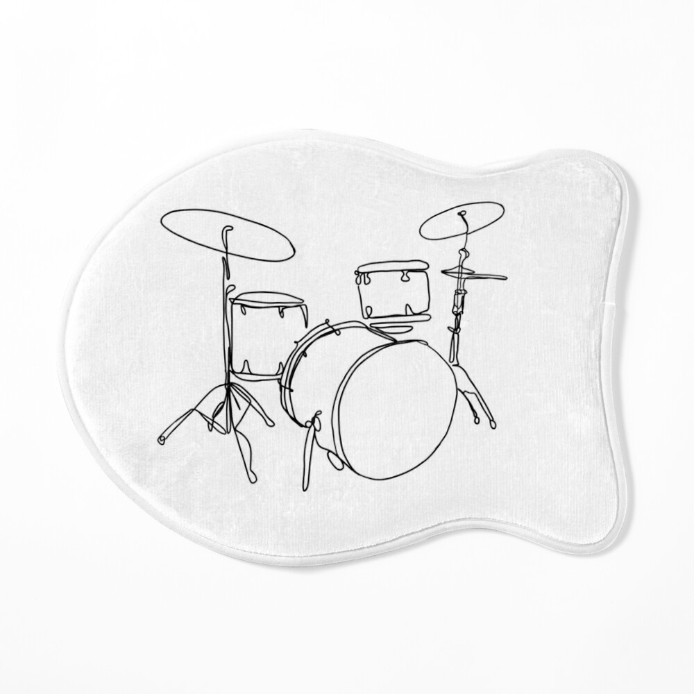 Watercolor sketch of drum kit isolated on white background Stock Photo -  Alamy