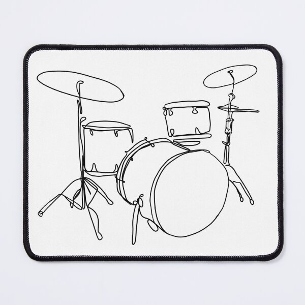 Item preview, Line art of musical drums set for band drummer designed and sold by adesignworld.