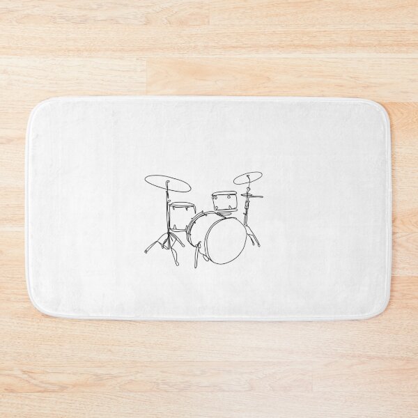 Item preview, Line art of musical drums set for band drummer designed and sold by adesignworld.