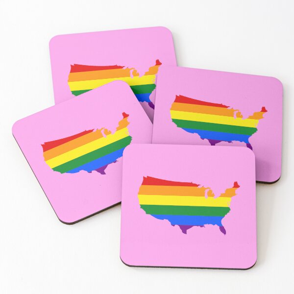 Item preview, LGBTQ+ Pride Flag + US Outline designed and sold by kakarikihill.
