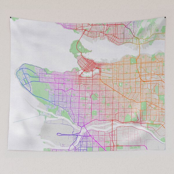 Item preview, Vancouver City Map of Canada - Colorful designed and sold by deMAP.