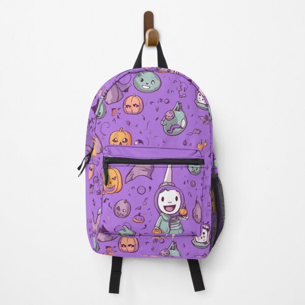 Item preview, Halloween cartoon patterns on purple background designed and sold by Eastbavin.