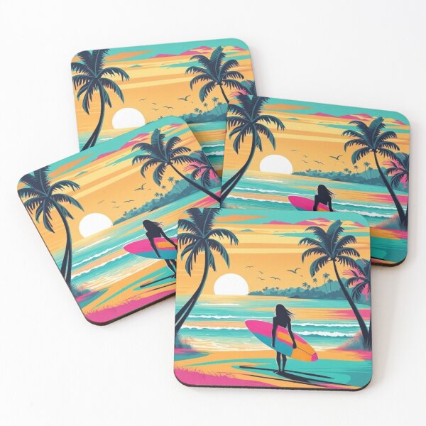 Item preview, Surfer girl at sunset designed and sold by JackFreestone.