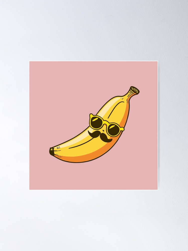 Cartoon banana posters for the wall • posters facial, banana, kids