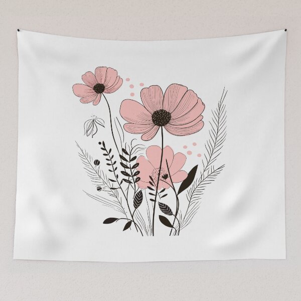 Item preview, Blooming Floral Wildflower, Minimalist Flower designed and sold by GirlGlowGraphic.
