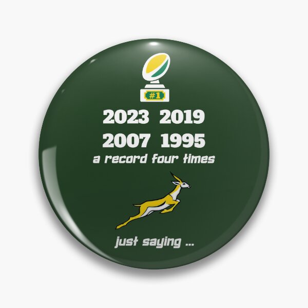 Item preview, South Africa supporter: winners 4 times just saying (white) designed and sold by SolidEarthArt.