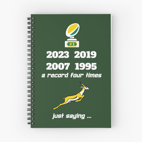 Item preview, South Africa supporter: winners 4 times just saying (white) designed and sold by SolidEarthArt.