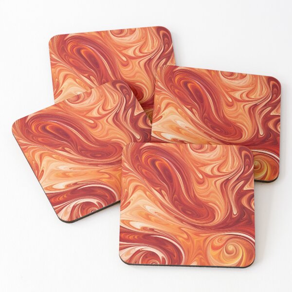 Item preview, Red and Orange Marbled Swirls designed and sold by MaayanStudios.