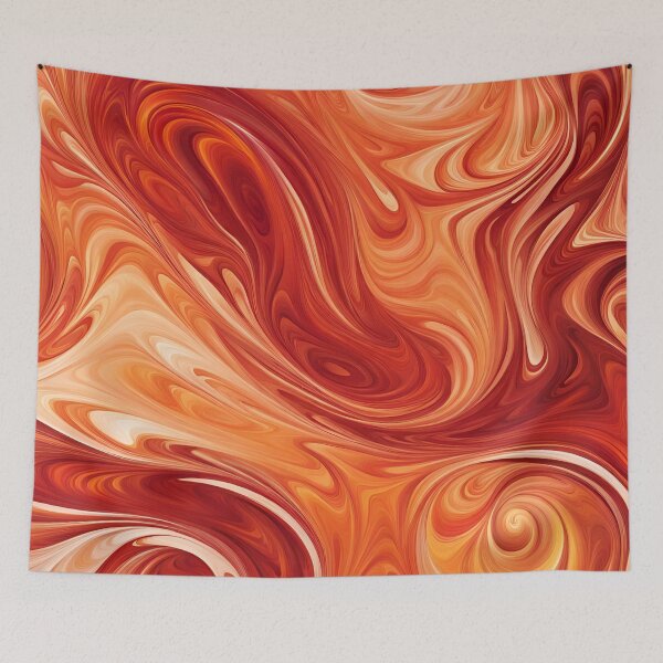 Item preview, Red and Orange Marbled Swirls designed and sold by MaayanStudios.