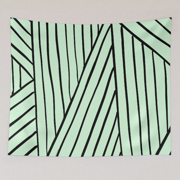 Item preview, Snowy Mint Abstract Brush Pattern. designed and sold by ARichArts.