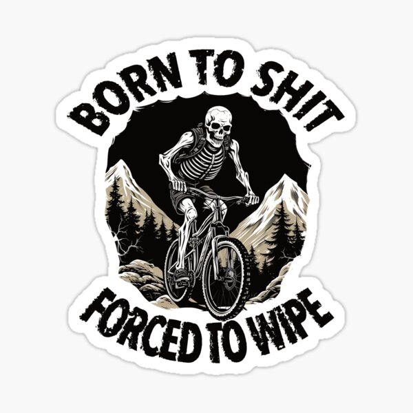 SMALL SKELETON CYCLIST STICKERS —  – The