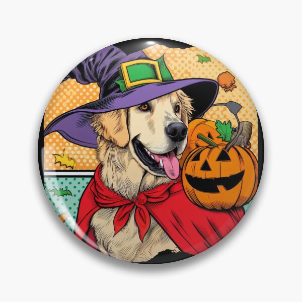 Item preview, Witchy Golden Retriever Halloween designed and sold by Golden-Heaven.