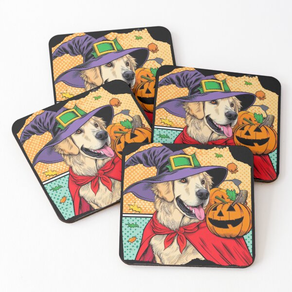 Item preview, Witchy Golden Retriever Halloween designed and sold by Golden-Heaven.