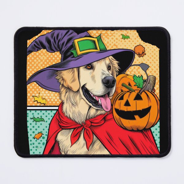 Item preview, Witchy Golden Retriever Halloween designed and sold by Golden-Heaven.