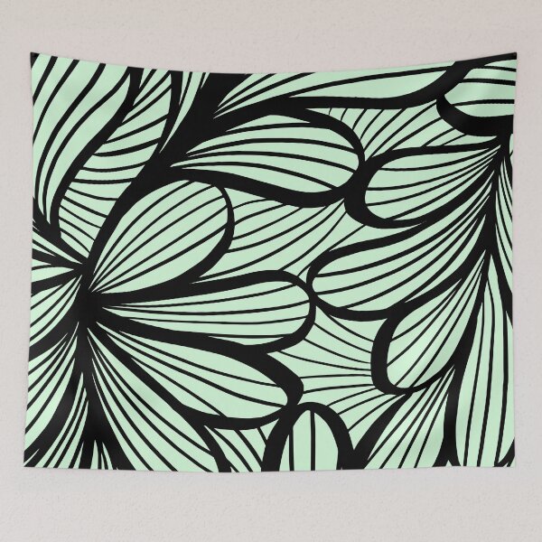 Item preview, Snowy Mint Abstract Brush Pattern. designed and sold by ARichArts.