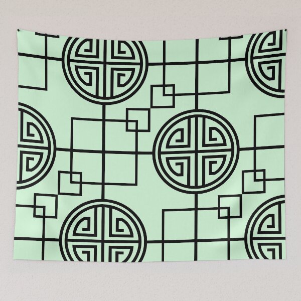 Item preview, Snowy Mint Geometric Abstract Pattern. designed and sold by ARichArts.