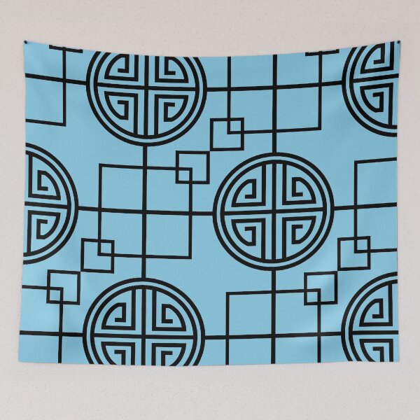 Item preview, Powder blue Geometric Abstract Pattern. designed and sold by ARichArts.