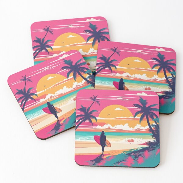 Item preview, Surfer girl at sunset designed and sold by JackFreestone.