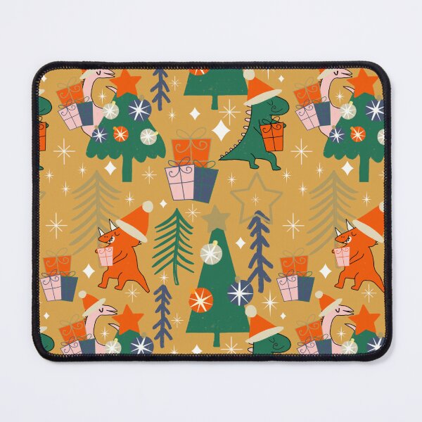 Item preview, Dinosaur Christmas Party Yellow designed and sold by susycosta.