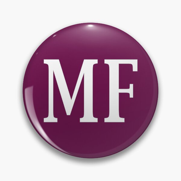 Item preview, MF Initials Monogram Elegant White Letters designed and sold by Jeallan Designs.