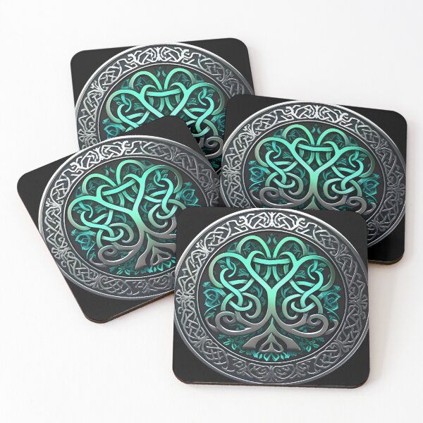 Item preview, green lucky motif, green celtic motif, celtic ornament, for the husband designed and sold by PRYMULLART.