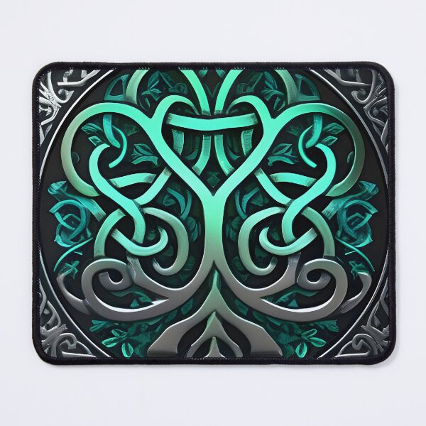 Item preview, green lucky motif, green celtic motif, celtic ornament, for the husband designed and sold by PRYMULLART.