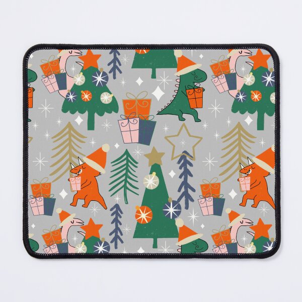 Item preview, Dinosaur Christmas Party Gray designed and sold by susycosta.