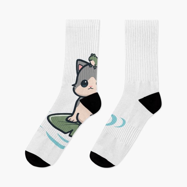 Item preview, Cute cat and frog are on lotus leaf designed and sold by chomaruddin tri amboko.