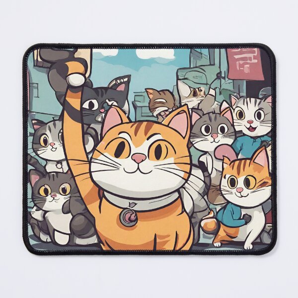 Item preview, cats on the road seamless digital paper designed and sold by pig2u.