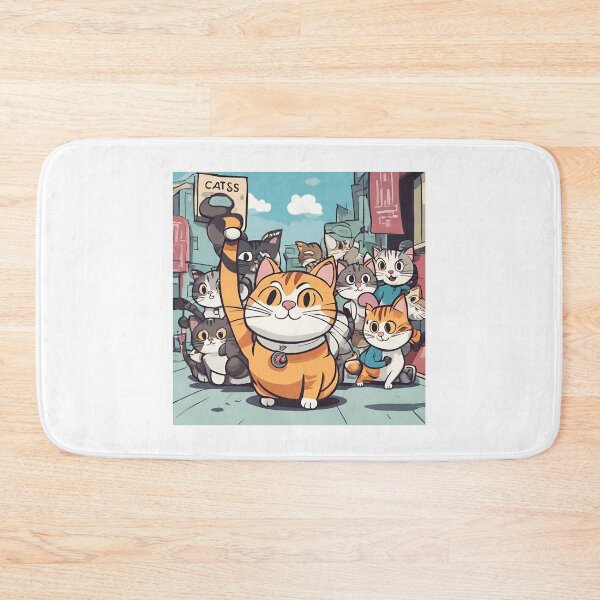 Item preview, cats on the road seamless digital paper designed and sold by pig2u.