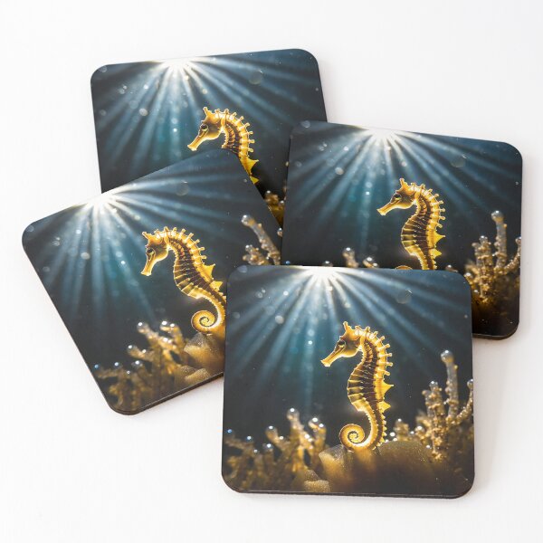 Item preview, Sun light falling on seahorse at bottom of sea designed and sold by fotofeast.