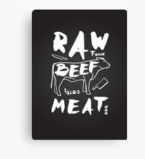 Raw Beef meat Canvas Print