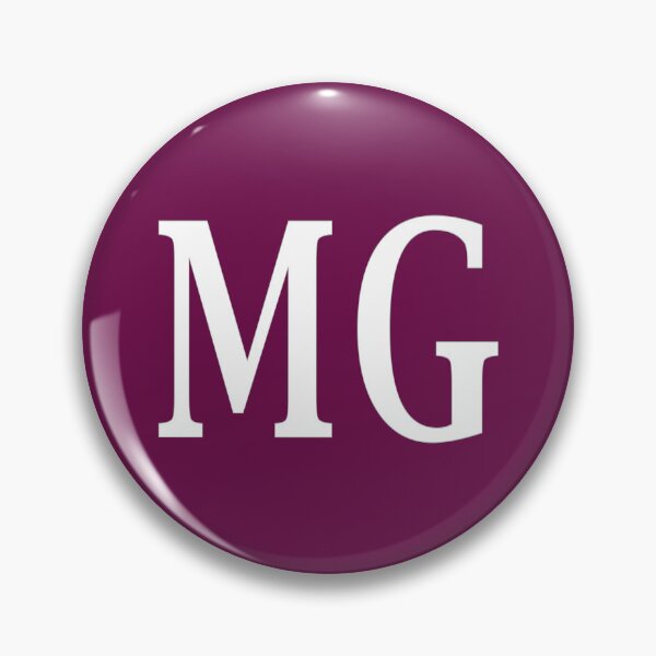 Item preview, MG Initials Monogram Elegant White Letters designed and sold by Jeallan Designs.
