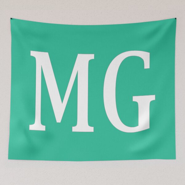 Item preview, MG Initials Monogram Elegant White Letters designed and sold by Jeallan Designs.
