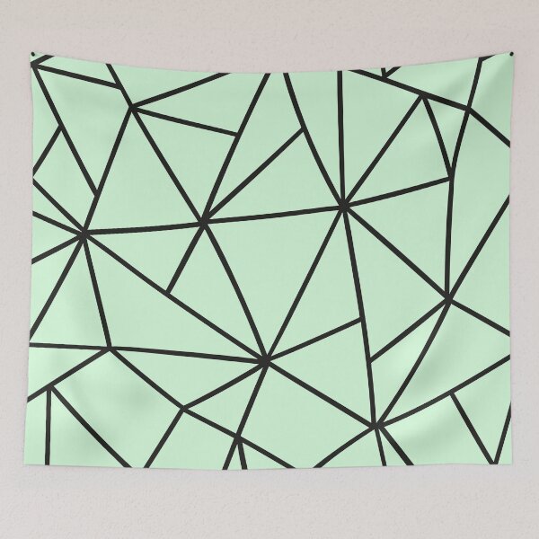 Item preview, Snowy Mint Geometric Abstract Pattern. designed and sold by ARichArts.