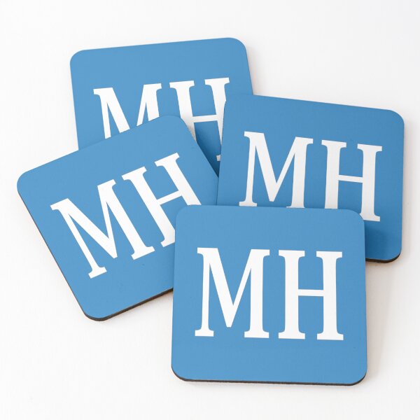 Item preview, MH Initials Monogram Elegant White Letters designed and sold by Jeallan Designs.