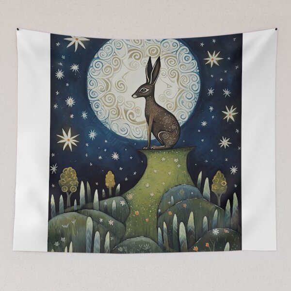 Item preview, Moonlit Reverie: The Hare's Serenity designed and sold by thewandswant.