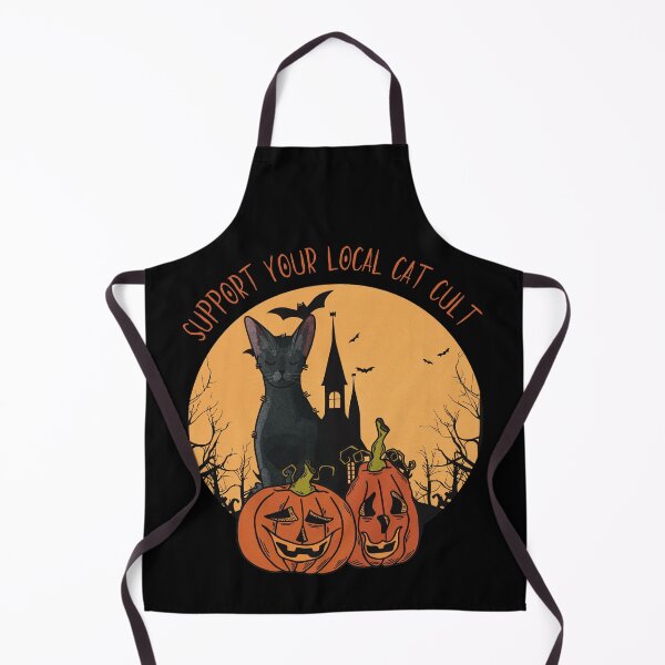 Item preview, Support your local cat cult - Black Oriental Cat designed and sold by FelineEmporium.