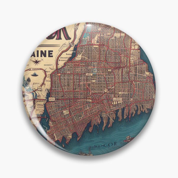 Item preview, Bangor Vintage Map designed and sold by HaydenMillepied.