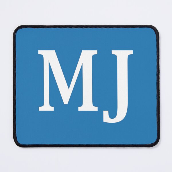 Item preview, MJ Initials Monogram Elegant White Letters designed and sold by Jeallan Designs.