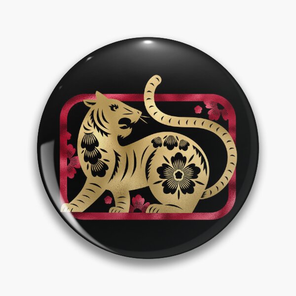 Item preview, Year of the Tiger | Happy Chinese New Year | Lunar New Year | Gold and Red designed and sold by StarryHeavens.