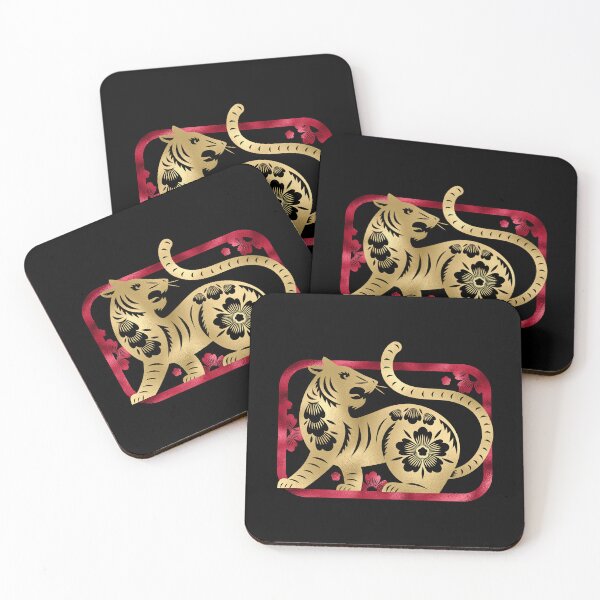 Item preview, Year of the Tiger | Happy Chinese New Year | Lunar New Year | Gold and Red designed and sold by StarryHeavens.